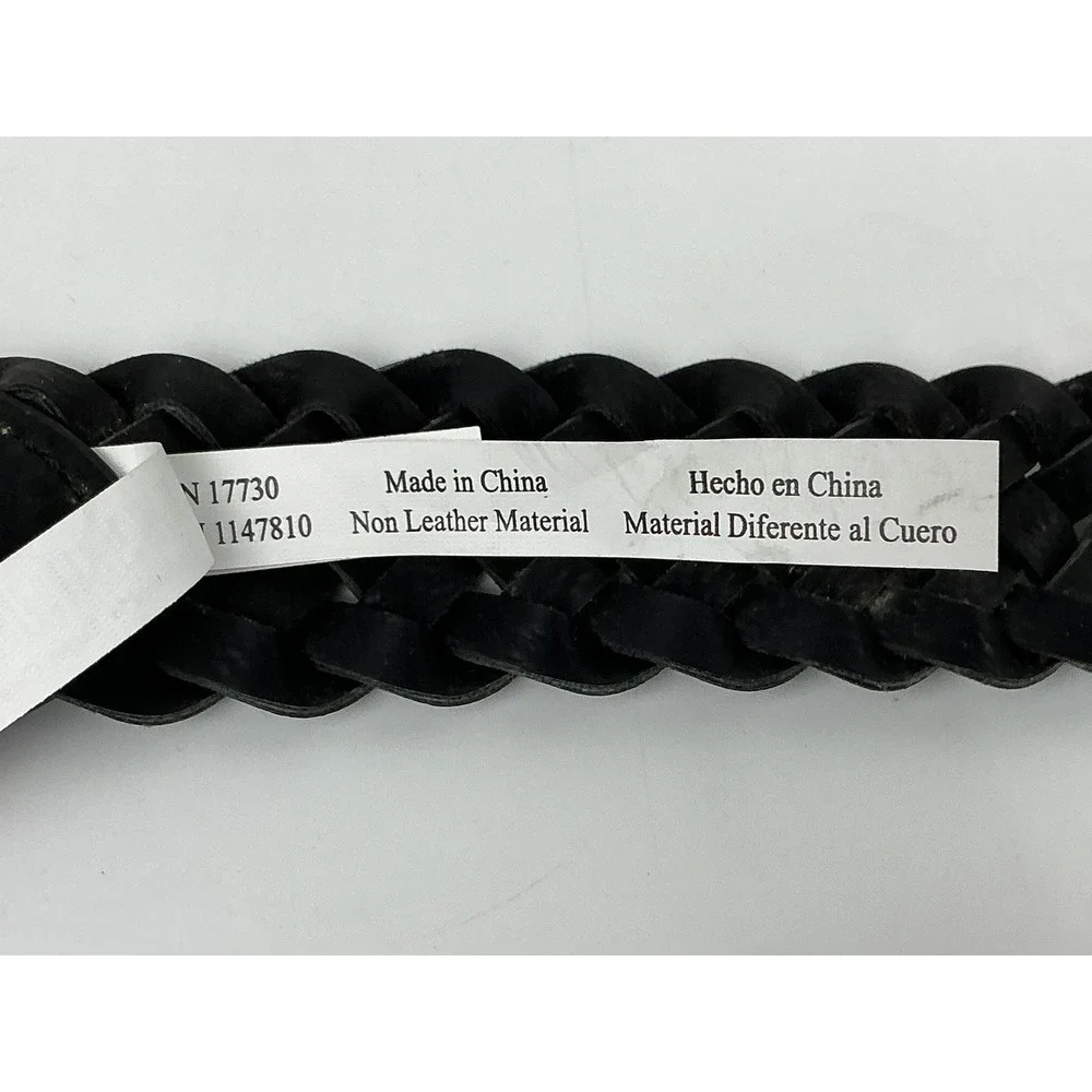 Universal Thread Black‎ Braided Belt Size Medium Stretch Woven Casual